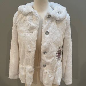 NWT Disney Frozen fuzzy jacket with scarf